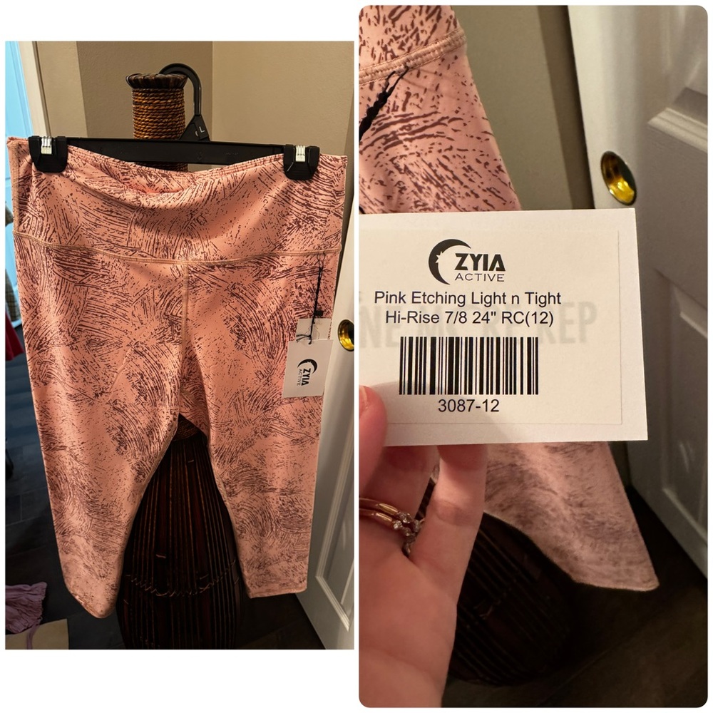Zyia active light n tight Leggings with Pink Pattern